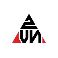 zvn triangolo logo design lettera con forma triangolare. zvn triangolo logo design monogramma. modello di logo vettoriale triangolo zvn con colore rosso. zvn logo triangolare logo semplice, elegante e lussuoso.