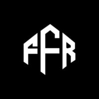 ffr lettera logo design con forma poligonale. ffr poligono e design del logo a forma di cubo. ffr modello di logo vettoriale esagonale colori bianco e nero. monogramma ffr, logo aziendale e immobiliare.