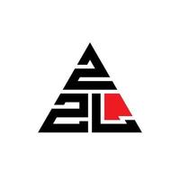 design del logo della lettera del triangolo zzl con forma triangolare. zzl triangolo logo design monogramma. modello di logo vettoriale triangolo zzl con colore rosso. logo triangolare zzl logo semplice, elegante e lussuoso.