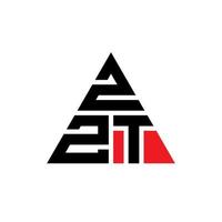 logo della lettera triangolare zzt con forma triangolare. zzt triangolo logo design monogramma. modello di logo vettoriale triangolo zzt con colore rosso. logo triangolare zzt logo semplice, elegante e lussuoso.