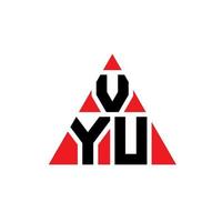 design del logo della lettera triangolo vyu con forma triangolare. Vyu triangolo logo design monogramma. modello di logo vettoriale triangolo vyu con colore rosso. logo triangolare vyu logo semplice, elegante e lussuoso.