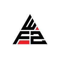 logo della lettera triangolare wfz con forma triangolare. monogramma di design del logo del triangolo wfz. modello di logo vettoriale triangolo wfz con colore rosso. logo triangolare wfz logo semplice, elegante e lussuoso. wfz