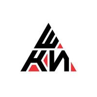 design del logo della lettera triangolare wkn con forma triangolare. monogramma del design del logo del triangolo wkn. modello di logo vettoriale triangolo wkn con colore rosso. logo triangolare wkn logo semplice, elegante e lussuoso.