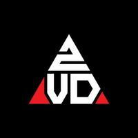 zvd triangolo lettera logo design con forma triangolare. zvd triangolo logo design monogramma. modello di logo vettoriale triangolo zvd con colore rosso. logo triangolare zvd logo semplice, elegante e lussuoso.
