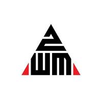 zwm triangolo logo design lettera con forma triangolare. zwm triangolo logo design monogramma. modello di logo vettoriale triangolo zwm con colore rosso. zwm logo triangolare logo semplice, elegante e lussuoso.