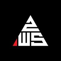 logo della lettera triangolare zws con forma triangolare. zws triangolo logo design monogramma. modello di logo vettoriale triangolo zws con colore rosso. zws logo triangolare logo semplice, elegante e lussuoso.