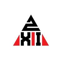 logo della lettera triangolare zxi con forma triangolare. zxi triangolo logo design monogramma. modello di logo vettoriale triangolo zxi con colore rosso. logo triangolare zxi logo semplice, elegante e lussuoso.
