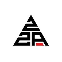 zza triangolo lettera logo design con forma triangolare. monogramma di design del logo del triangolo zza. modello di logo vettoriale triangolo zza con colore rosso. zza logo triangolare logo semplice, elegante e lussuoso.