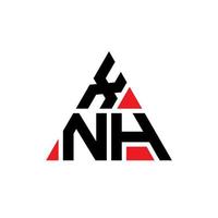 xnh design del logo della lettera triangolare con forma triangolare. monogramma del design del logo del triangolo xnh. modello di logo vettoriale triangolo xnh con colore rosso. xnh logo triangolare logo semplice, elegante e lussuoso.