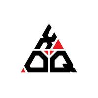 logo della lettera triangolare xoq con forma triangolare. monogramma del design del logo del triangolo xoq. modello di logo vettoriale triangolo xoq con colore rosso. logo triangolare xoq logo semplice, elegante e lussuoso.