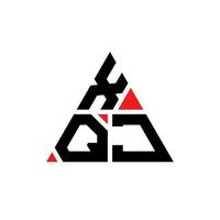 xqj design del logo della lettera triangolare con forma triangolare. monogramma del design del logo del triangolo xqj. modello di logo vettoriale triangolo xqj con colore rosso. xqj logo triangolare logo semplice, elegante e lussuoso.