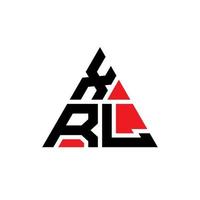 logo della lettera del triangolo xrl con forma triangolare. monogramma di design del logo del triangolo xrl. modello di logo vettoriale triangolo xrl con colore rosso. logo triangolare xrl logo semplice, elegante e lussuoso.