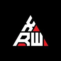 logo lettera triangolo xrw con forma triangolare. monogramma di design del logo del triangolo xrw. modello di logo vettoriale triangolo xrw con colore rosso. logo triangolare xrw logo semplice, elegante e lussuoso.