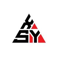 logo della lettera triangolo xsy con forma triangolare. monogramma di design del logo del triangolo xsy. modello di logo vettoriale triangolo xsy con colore rosso. logo triangolare xsy logo semplice, elegante e lussuoso.