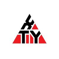 xty triangolo lettera logo design con forma triangolare. monogramma di design del logo del triangolo xty. modello di logo vettoriale triangolo xty con colore rosso. logo triangolare xty logo semplice, elegante e lussuoso.