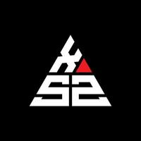logo lettera triangolare xsz con forma triangolare. xsz triangolo logo design monogramma. modello di logo vettoriale triangolo xsz con colore rosso. logo triangolare xsz logo semplice, elegante e lussuoso.