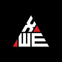 logo della lettera triangolare xwe con forma triangolare. xwe triangolo logo design monogramma. modello di logo vettoriale triangolo xwe con colore rosso. logo triangolare xwe logo semplice, elegante e lussuoso.