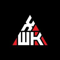 xwk triangolo logo lettera design con forma triangolare. monogramma del design del logo del triangolo xwk. modello di logo vettoriale triangolo xwk con colore rosso. logo triangolare xwk logo semplice, elegante e lussuoso.