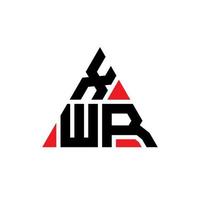 xwr triangolo logo design lettera con forma triangolare. monogramma di design del logo del triangolo xwr. modello di logo vettoriale triangolo xwr con colore rosso. logo triangolare xwr logo semplice, elegante e lussuoso.