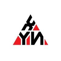 logo della lettera triangolo xyn con forma triangolare. monogramma del design del logo del triangolo xyn. modello di logo vettoriale triangolo xyn con colore rosso. logo triangolare xyn logo semplice, elegante e lussuoso.