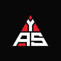 design del logo della lettera triangolare yas con forma triangolare. yas triangolo logo design monogramma. modello di logo vettoriale triangolo yas con colore rosso. yas logo triangolare logo semplice, elegante e lussuoso.