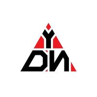 design del logo della lettera triangolare ydn con forma triangolare. ydn triangolo logo design monogramma. modello di logo vettoriale triangolo ydn con colore rosso. logo triangolare ydn logo semplice, elegante e lussuoso.