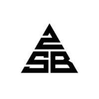 logo della lettera triangolare zsb con forma triangolare. zsb triangolo logo design monogramma. modello di logo vettoriale triangolo zsb con colore rosso. logo triangolare zsb logo semplice, elegante e lussuoso.