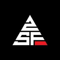 logo della lettera triangolare zsf con forma triangolare. zsf triangolo logo design monogramma. modello di logo vettoriale triangolo zsf con colore rosso. logo triangolare zsf logo semplice, elegante e lussuoso.