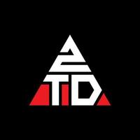 ztd triangolo logo design lettera con forma triangolare. ztd triangolo logo design monogramma. modello di logo vettoriale triangolo ztd con colore rosso. ztd logo triangolare logo semplice, elegante e lussuoso.