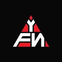 design del logo della lettera triangolare yfn con forma triangolare. yfn triangolo logo design monogramma. modello di logo vettoriale triangolo yfn con colore rosso. logo triangolare yfn logo semplice, elegante e lussuoso.