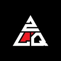 logo della lettera triangolare zlq con forma triangolare. zlq triangolo logo design monogramma. modello di logo vettoriale triangolo zlq con colore rosso. zlq logo triangolare logo semplice, elegante e lussuoso.