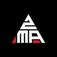 logo della lettera triangolare zma con forma triangolare. zma triangolo logo design monogramma. modello di logo vettoriale triangolo zma con colore rosso. zma logo triangolare logo semplice, elegante e lussuoso.