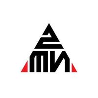 design del logo della lettera triangolare zmn con forma triangolare. zmn triangolo logo design monogramma. modello di logo vettoriale triangolo zmn con colore rosso. zmn logo triangolare logo semplice, elegante e lussuoso.