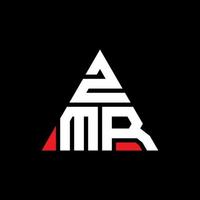 logo della lettera triangolare zmr con forma triangolare. zmr triangolo logo design monogramma. modello di logo vettoriale triangolo zmr con colore rosso. logo triangolare zmr logo semplice, elegante e lussuoso.