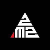 design del logo della lettera triangolare zmz con forma triangolare. zmz triangolo logo design monogramma. modello di logo vettoriale triangolo zmz con colore rosso. zmz logo triangolare logo semplice, elegante e lussuoso.