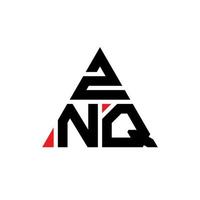 znq triangolo lettera logo design con forma triangolare. znq triangolo logo design monogramma. modello di logo vettoriale triangolo znq con colore rosso. znq logo triangolare logo semplice, elegante e lussuoso.