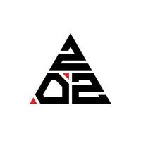 zoz triangolo lettera logo design con forma triangolare. zoz triangolo logo design monogramma. modello di logo vettoriale triangolo zoz con colore rosso. logo triangolare zoz logo semplice, elegante e lussuoso.