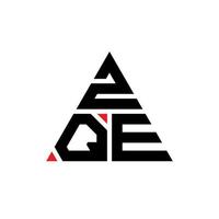 logo della lettera triangolare zqe con forma triangolare. zqe triangolo logo design monogramma. modello di logo vettoriale triangolo zqe con colore rosso. logo triangolare zqe logo semplice, elegante e lussuoso.