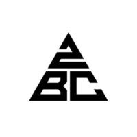 zbc triangolo lettera logo design con forma triangolare. zbc triangolo logo design monogramma. modello di logo vettoriale triangolo zbc con colore rosso. logo triangolare zbc logo semplice, elegante e lussuoso.