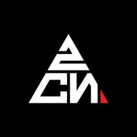 logo della lettera triangolare zcn con forma triangolare. zcn triangolo logo design monogramma. modello di logo vettoriale triangolo zcn con colore rosso. zcn logo triangolare logo semplice, elegante e lussuoso.