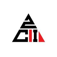 logo della lettera triangolare zci con forma triangolare. zci triangolo logo design monogramma. modello di logo vettoriale triangolo zci con colore rosso. logo triangolare zci logo semplice, elegante e lussuoso.