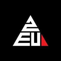zeu triangolo lettera logo design con forma triangolare. zeu triangolo logo design monogramma. modello di logo vettoriale triangolo zeu con colore rosso. zeu logo triangolare logo semplice, elegante e lussuoso.