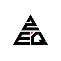 design del logo della lettera triangolare zeq con forma triangolare. zeq triangolo logo design monogramma. modello di logo vettoriale triangolo zeq con colore rosso. logo triangolare zeq logo semplice, elegante e lussuoso.