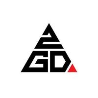 design del logo della lettera del triangolo zgd con forma triangolare. zgd triangolo logo design monogramma. modello di logo vettoriale triangolo zgd con colore rosso. logo triangolare zgd logo semplice, elegante e lussuoso.