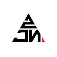 design del logo della lettera triangolare zjn con forma triangolare. zjn triangolo logo design monogramma. modello di logo vettoriale triangolo zjn con colore rosso. zjn logo triangolare logo semplice, elegante e lussuoso.