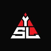 logo della lettera triangolo ysl con forma triangolare. monogramma di design del logo del triangolo ysl. modello di logo vettoriale triangolo ysl con colore rosso. logo triangolare ysl logo semplice, elegante e lussuoso.