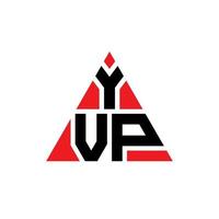 design del logo della lettera del triangolo yvp con forma triangolare. monogramma di design del logo del triangolo yvp. modello di logo vettoriale triangolo yvp con colore rosso. logo triangolare yvp logo semplice, elegante e lussuoso.