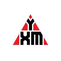 design del logo della lettera del triangolo yxm con forma triangolare. yxm triangolo logo design monogramma. modello di logo vettoriale triangolo yxm con colore rosso. logo triangolare yxm logo semplice, elegante e lussuoso.