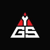 design del logo della lettera del triangolo ygs con forma triangolare. monogramma di design del logo del triangolo ygs. modello di logo vettoriale triangolo ygs con colore rosso. logo triangolare ygs logo semplice, elegante e lussuoso.