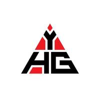 design del logo della lettera del triangolo yhg con forma triangolare. monogramma di design del logo del triangolo yhg. modello di logo vettoriale triangolo yhg con colore rosso. logo triangolare yhg logo semplice, elegante e lussuoso.